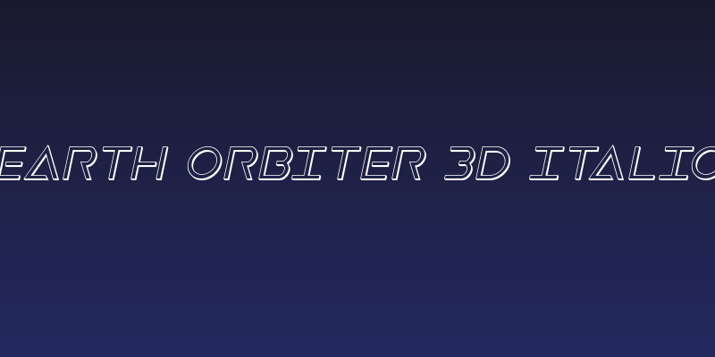 Earth Orbiter 3D Italic Social Header