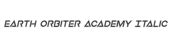 Earth Orbiter Academy Italic Font