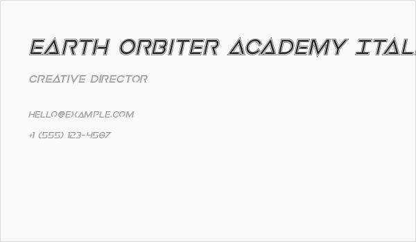 Earth Orbiter Academy Italic Business Card