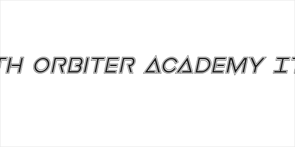 Earth Orbiter Academy Italic Logo