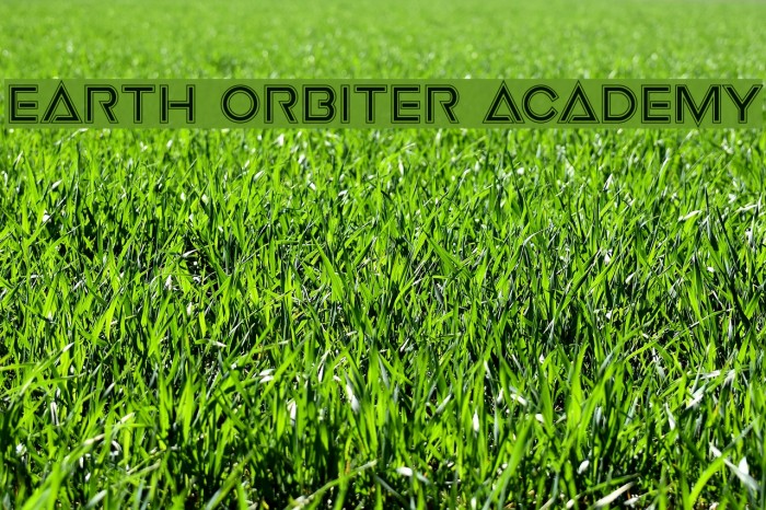 Earth Orbiter Academy Font examples