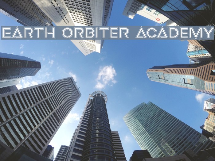 Earth Orbiter Academy Font examples