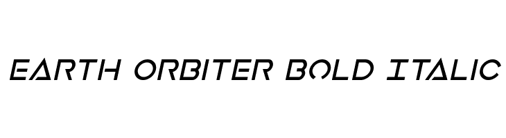 Earth Orbiter Bold Italic Font