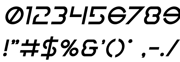 Earth Orbiter Bold Italic Font OTHER CHARS