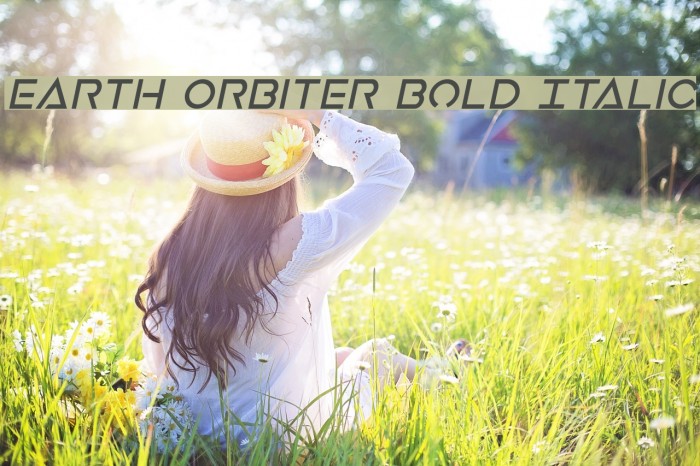 Earth Orbiter Bold Italic Font examples