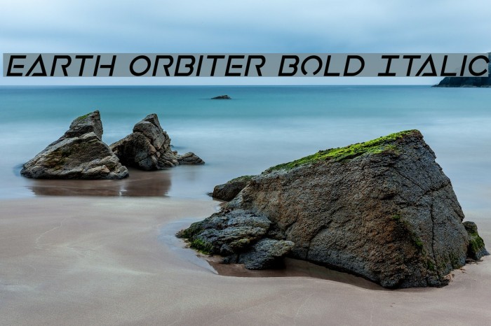 Earth Orbiter Bold Italic Font examples