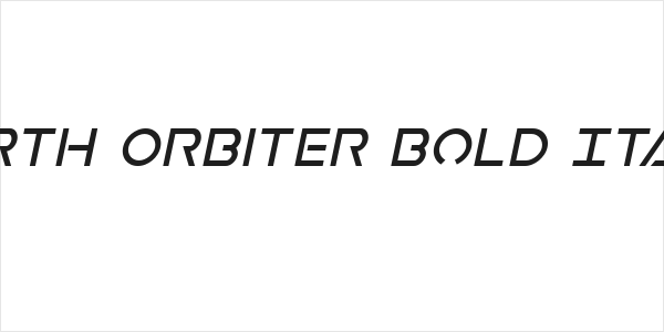 Earth Orbiter Bold Italic Logo