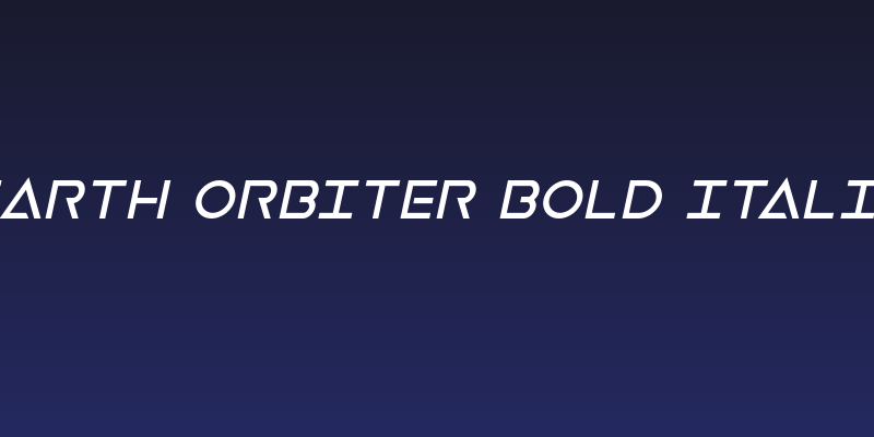 Earth Orbiter Bold Italic Social Header