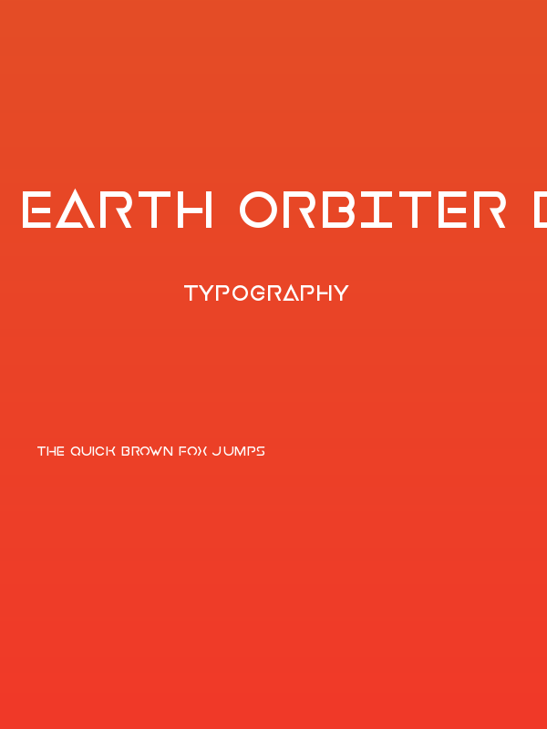 Earth Orbiter Bold Poster