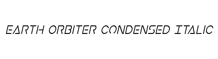 Earth Orbiter Condensed Italic  नि: शुल्क फ़ॉन्ट्स डाउनलोड