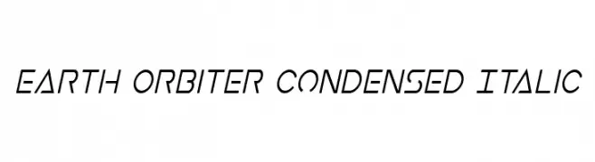 Earth Orbiter Condensed Italic  フリーフォントのダウンロード