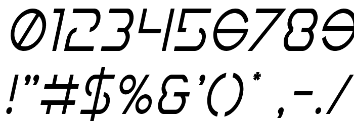 Earth Orbiter Condensed Italic Font OTHER CHARS