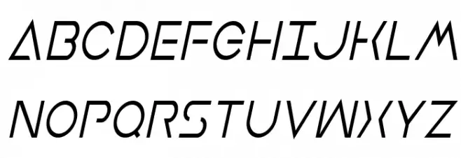 Earth Orbiter Condensed Italic फ़ॉन्ट अपरकेस