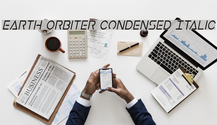 Earth Orbiter Condensed Italic Font examples