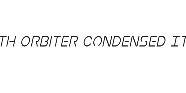Earth Orbiter Condensed Italic Logo