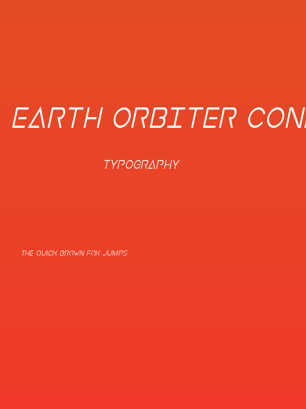 Earth Orbiter Condensed Italic Poster