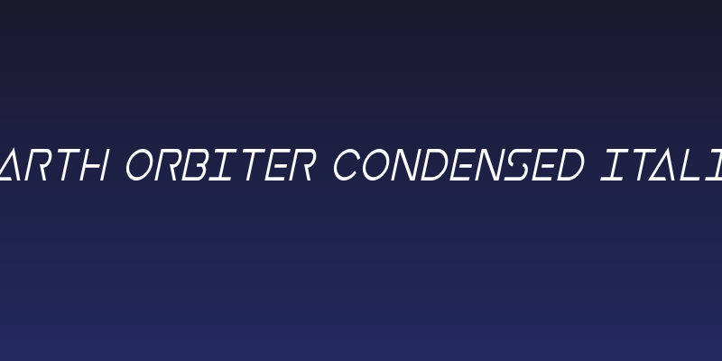 Earth Orbiter Condensed Italic Social Header