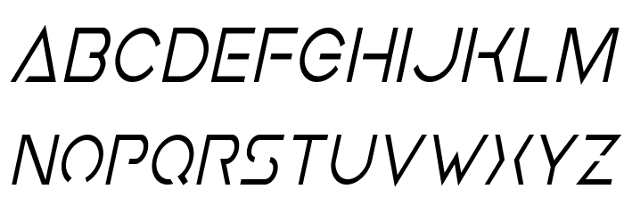 Earth Orbiter Condensed Italic Font LOWERCASE