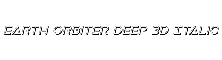 Earth Orbiter Deep 3D Italic Caratteri