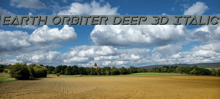 Earth Orbiter Deep 3D Italic Font examples