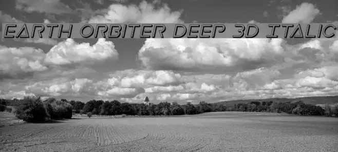 Earth Orbiter Deep 3D Italic Example 1