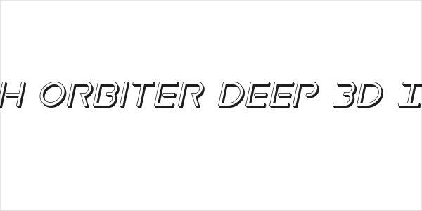 Earth Orbiter Deep 3D Italic Logo