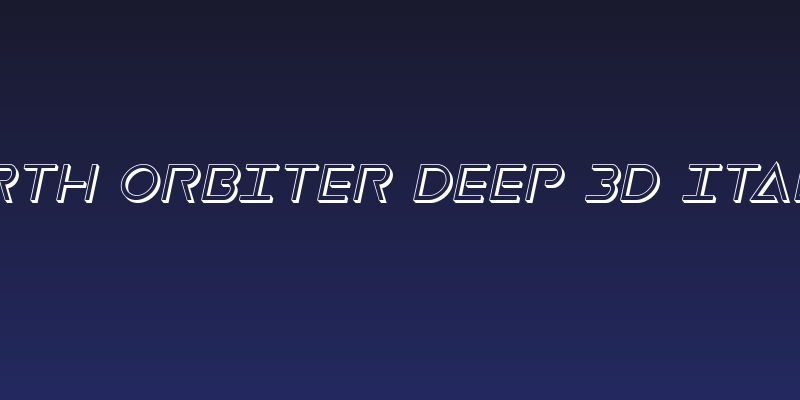 Earth Orbiter Deep 3D Italic Social Header