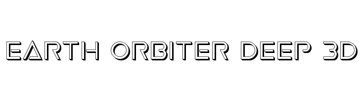 Earth Orbiter Deep 3D Font