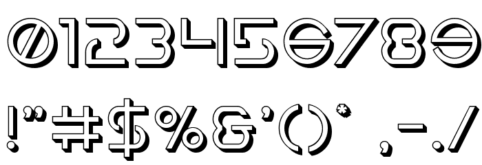 Earth Orbiter Deep 3D Font OTHER CHARS