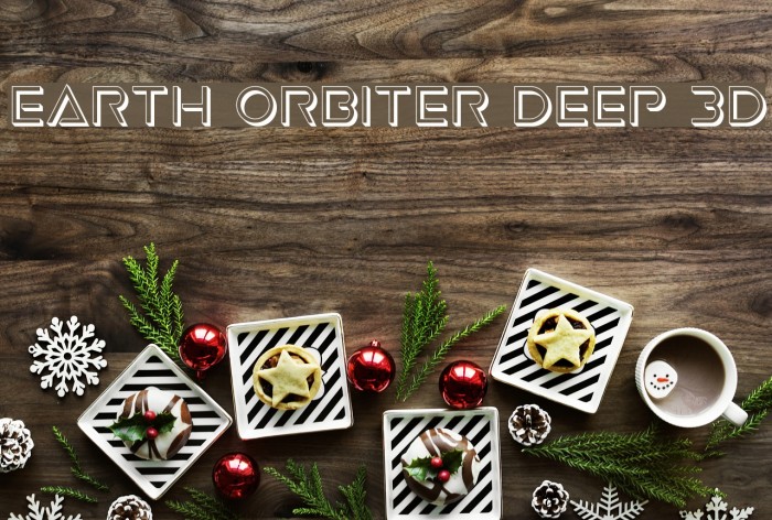 Earth Orbiter Deep 3D Font examples
