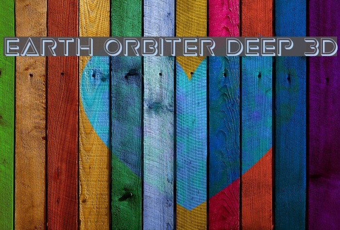 Earth Orbiter Deep 3D Font examples