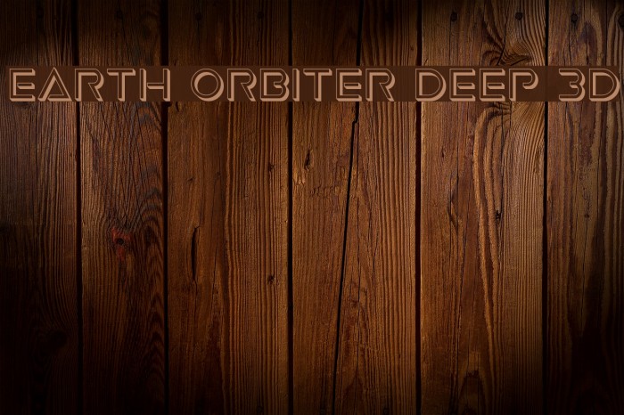 Earth Orbiter Deep 3D Font examples