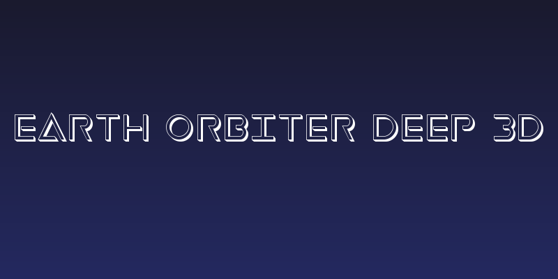 Earth Orbiter Deep 3D Social Header