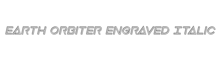 Earth Orbiter Engraved Italic Font
