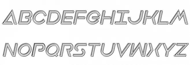 Earth Orbiter Engraved Italic Caratteri MAIUSCOLE