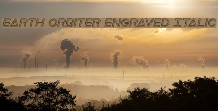 Earth Orbiter Engraved Italic Font examples
