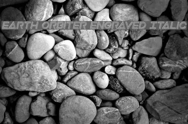 Earth Orbiter Engraved Italic Font examples