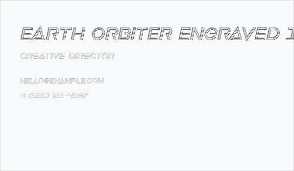 Earth Orbiter Engraved Italic Business Card
