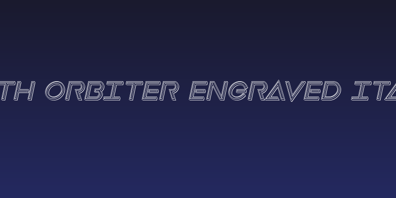 Earth Orbiter Engraved Italic Social Header