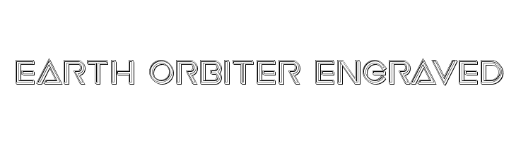 Earth Orbiter Engraved फ़ॉन्ट
