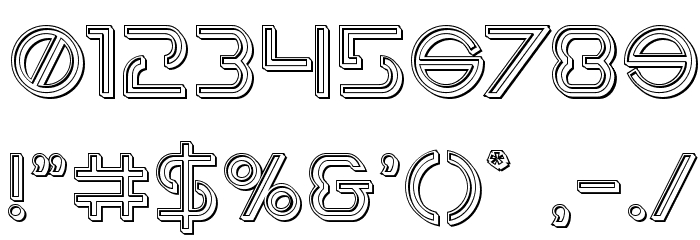 Earth Orbiter Engraved Font OTHER CHARS
