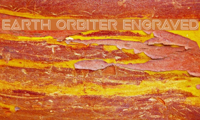 Earth Orbiter Engraved Font examples