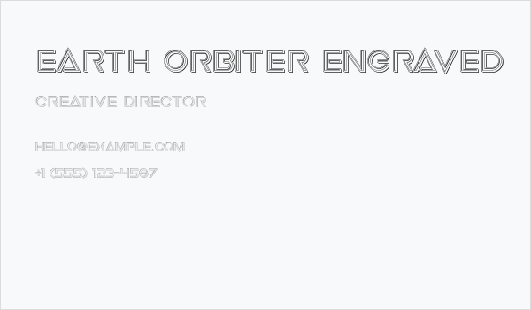 Earth Orbiter Engraved Business Card