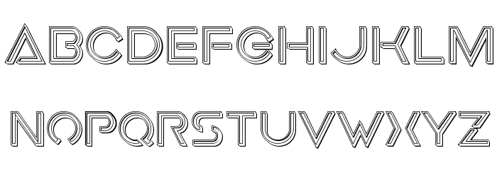 Earth Orbiter Engraved Font LOWERCASE