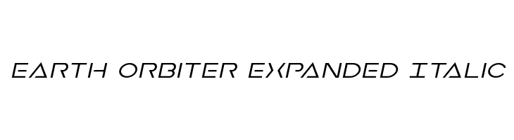 Earth Orbiter Expanded Italic  Descarca Fonturi Gratis