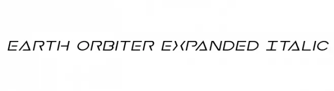 Earth Orbiter Expanded Italic  नि: शुल्क फ़ॉन्ट्स डाउनलोड