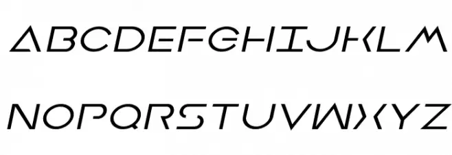 Earth Orbiter Expanded Italic Fuentes MAYÚSCULAS