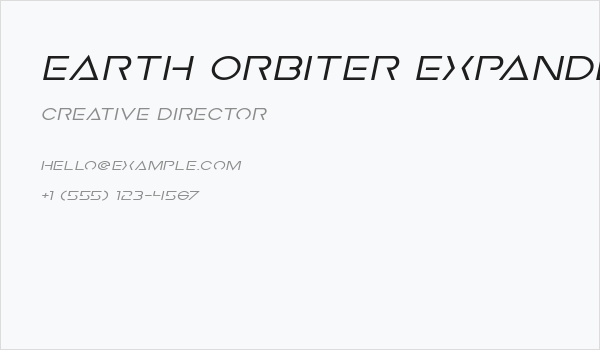 Earth Orbiter Expanded Italic Business Card