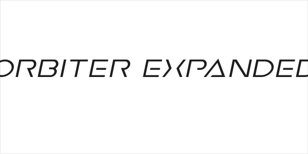 Earth Orbiter Expanded Italic Logo