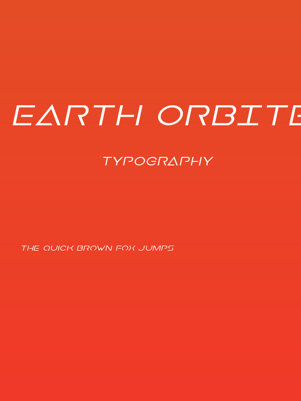 Earth Orbiter Expanded Italic Poster